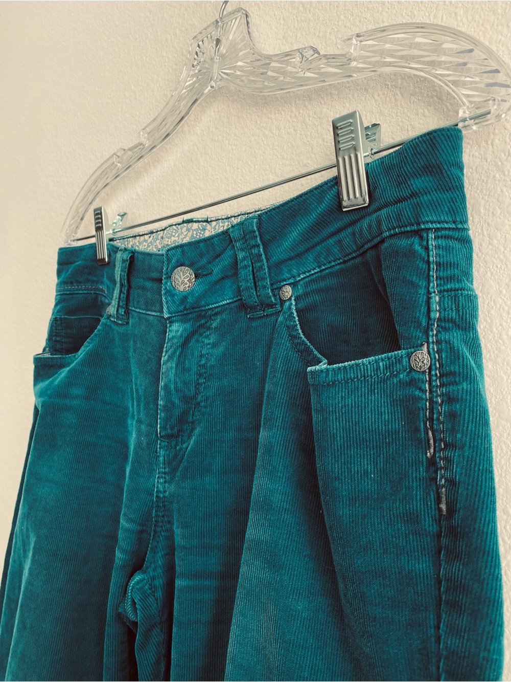 Prana Teal Corduroy High-Rise Women’s Jeans